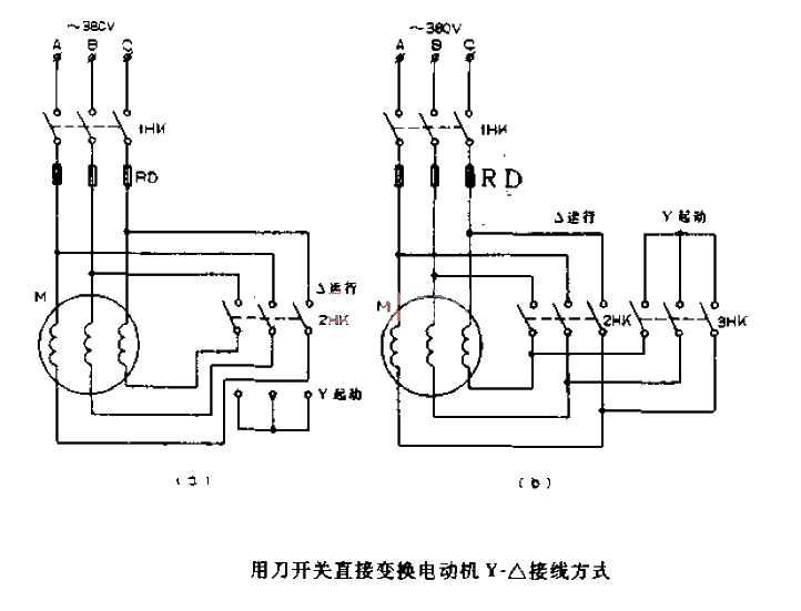 Use a knife<strong>switch</strong> to directly convert<strong>motor</strong>Y-<strong>wiring</strong> method<strong>circuit diagram</strong>.gif