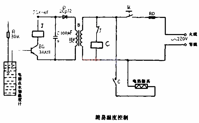 Simple temperature control circuit diagram