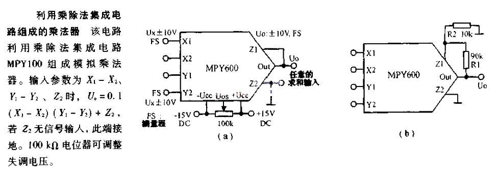 A <strong>multiplier</strong> circuit composed of multiplication and division<strong>integrated circuits</strong>.gif