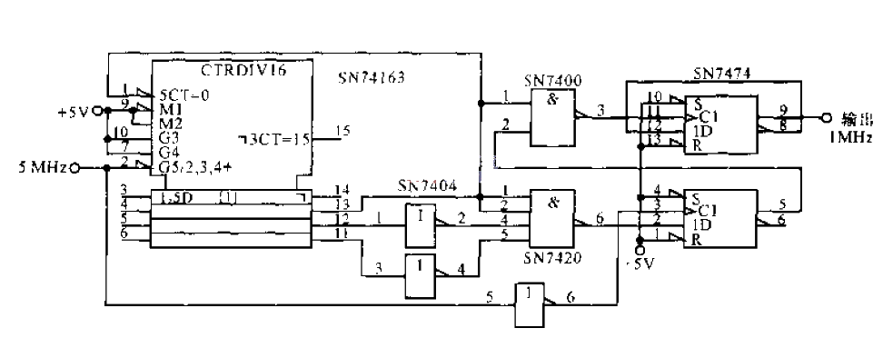 Symmetric <strong>clock circuit divided by 5</strong>.gif