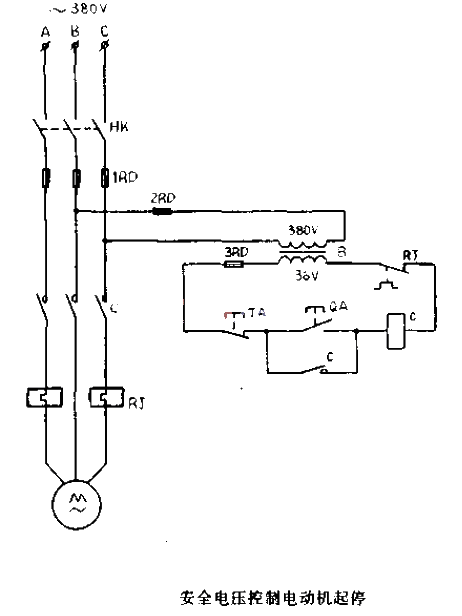 Safety<strong>Voltage Control</strong><strong>Motor</strong>Start and Stop<strong>Circuit Diagram</strong>.gif