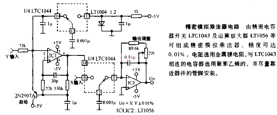 Precision<strong>Analog Multiplier</strong><strong>Circuit Diagram</strong>.gif