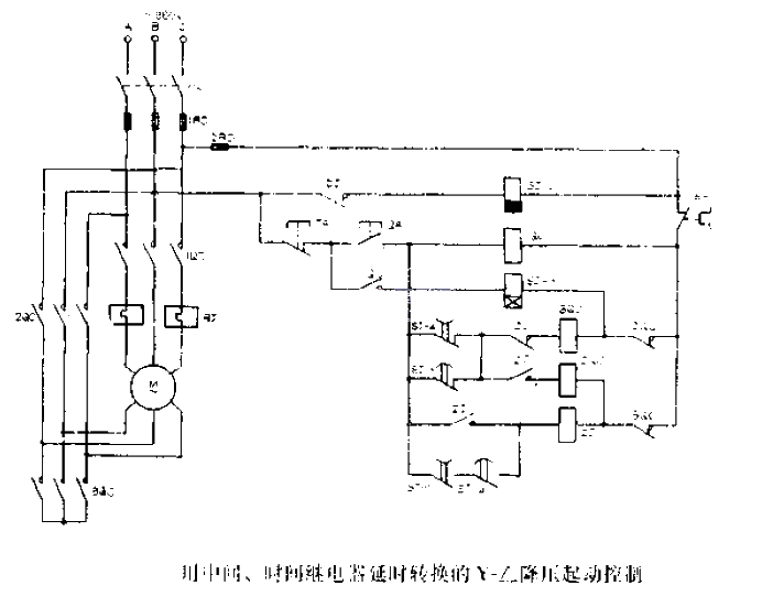 Y-step-down starting control<strong>starting control</strong> using intermediate and time relay<strong>circuit delay</strong> conversion.gif