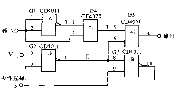 Controllable pulse polarity frequency doubling circuit