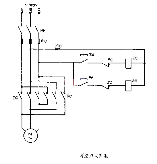 Reversible jog control circuit diagram