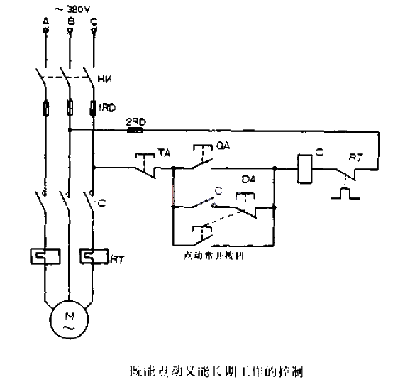 Control circuit diagram that can both move and work for a long time