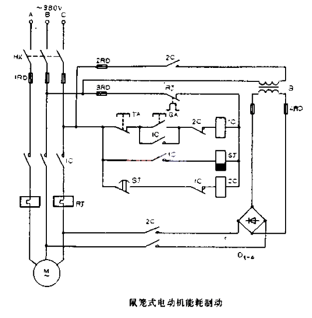 Squirrel cage motor energy consumption braking