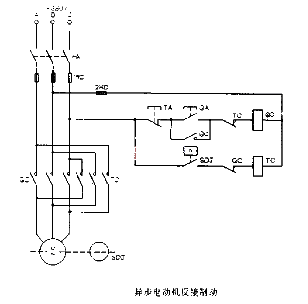 <strong>Asynchronous motor</strong> Reverse braking.gif