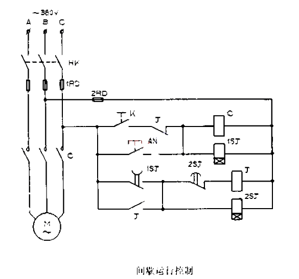 Intermittent operation control circuit diagram