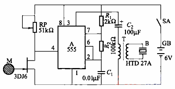 One of the inductive high voltage alarm circuits