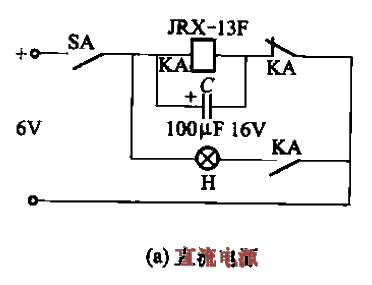 Flash signal light circuit one a