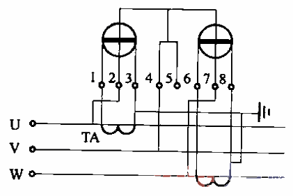 18.<strong>Three-phase three-wire</strong>Active<strong>Energy meter</strong> is connected to <strong>circuit</strong> through <strong>current transformer</strong> (2).gif