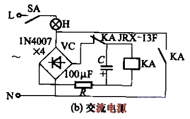 Flash signal light circuit one b