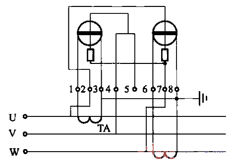 34.DX2 type<strong>Three-phase three-wire</strong>reactive power<strong>energy meter</strong> is connected to<strong>circuit</strong> through<strong>current transformer</strong>.gif