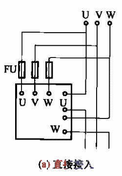 Three-phase power meter wiring a