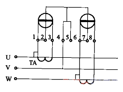 17.<strong>Three-phase three-wire</strong>Active <strong>Energy meter</strong> is connected to <strong>circuit</strong> through <strong>current transformer</strong> (1).gif