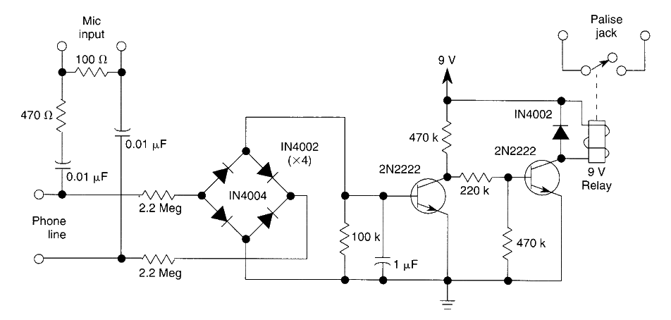 Automatic telephone call recording circuit