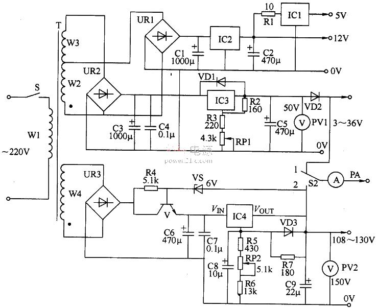 <strong>Adjustable DC regulated power supply</strong>